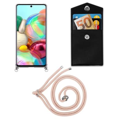 Samsung Galaxy A51 5G Deksel med Halskjede (rosa)