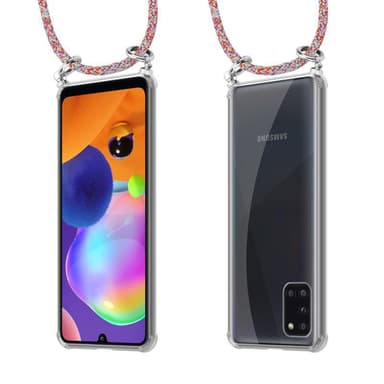 Samsung Galaxy A31 Deksel med Halskjede (rød)