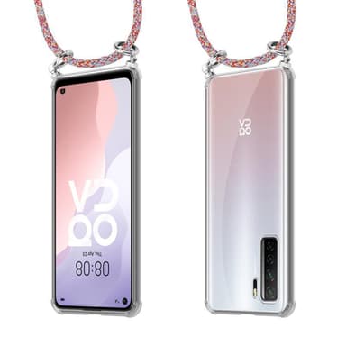 Huawei NOVA 7 SE Deksel med Halskjede (rød)