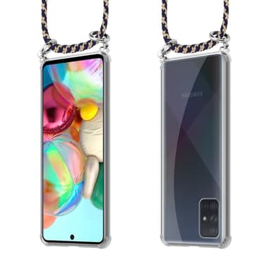 Samsung Galaxy A51 5G Deksel med Halskjede (blå)