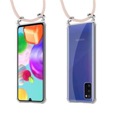 Samsung Galaxy A41 Deksel med Halskjede (rosa)