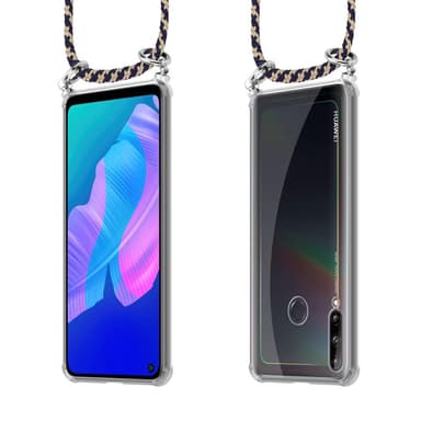 Huawei P40 LITE E Deksel med Halskjede (blå)