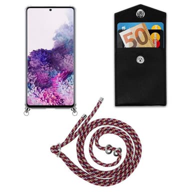 Samsung Galaxy A71 5G Deksel med Halskjede (rød)