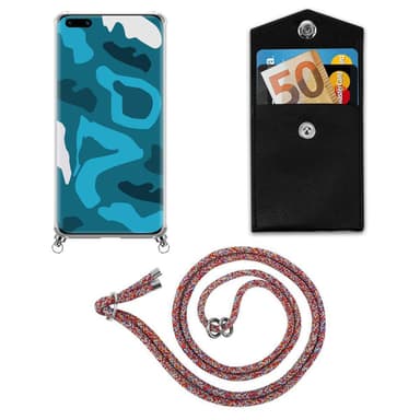 Huawei P40 Deksel med Halskjede (rød)