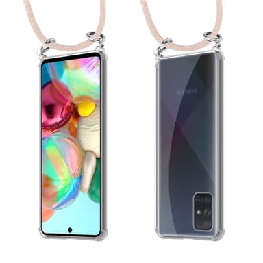 Samsung Galaxy A51 5G Deksel med Halskjede (rosa)