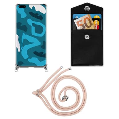 Huawei P40 Deksel med Halskjede (rosa)