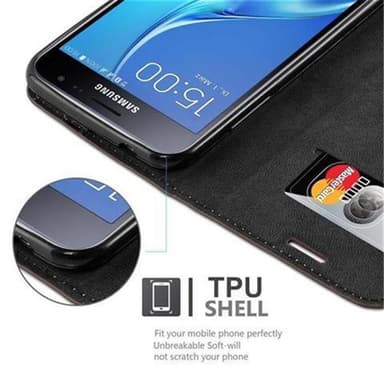 Samsung Galaxy J3 2016 lommebokdeksel case (brun)