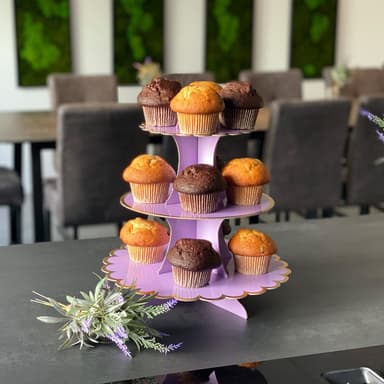 Etagere Cakes Muffinsstativ Cupcakestativ (lilla)
