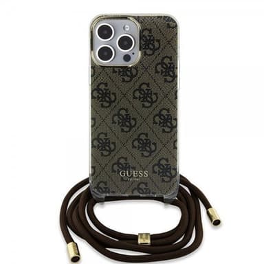 Guess iPhone 15 Pro Max Deksel Crossbody Cord Brun