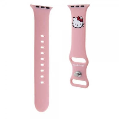 Hello Kitty Apple Watch 38/40/41mm Armbånd Liquid Silicone Rosa