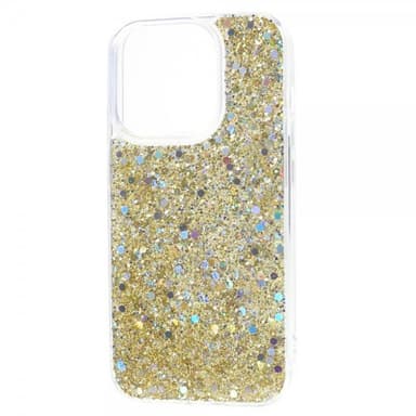Nordic Covers iPhone 15 Pro Max Deksel Sparkle Series Citrine Gold