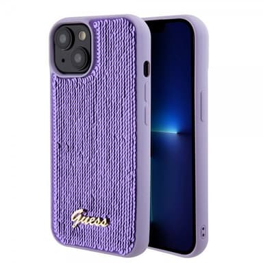 Guess iPhone 15 Plus Deksel Sequin Lilla