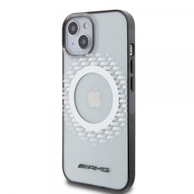 Mercedes Benz iPhone 15 Deksel Rhombus Pattern MagSafe AMG Transparent