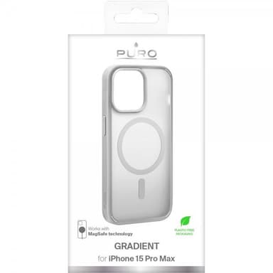 Puro iPhone 15 Pro Max Deksel Gradient MagSafe Sølv