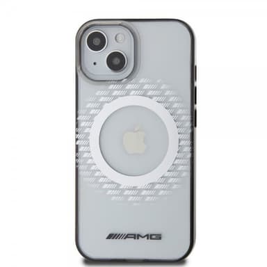 Mercedes Benz iPhone 15 Deksel Rhombus Pattern MagSafe AMG Transparent