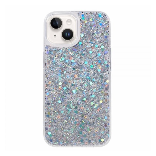 Nordic Covers iPhone 15 Deksel Sparkle Series Stardust Silver