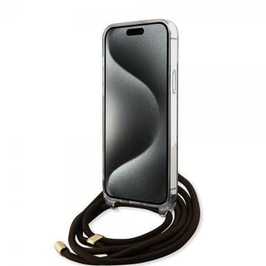 Guess iPhone 15 Pro Deksel Crossbody Cord Brun
