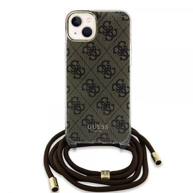 Guess iPhone 15 Deksel Crossbody Cord Brun