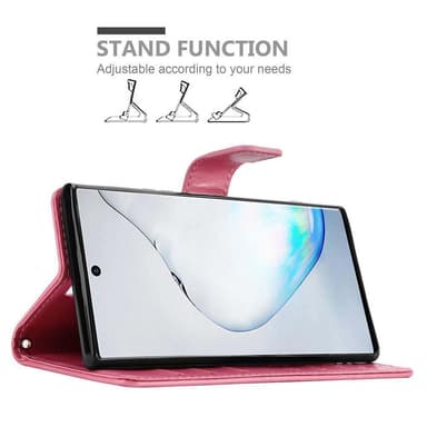Samsung Galaxy NOTE 10 lommebokdeksel Blomster (rosa)