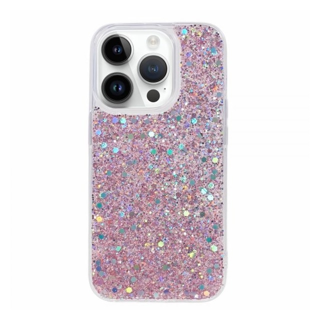 Nordic Covers iPhone 15 Pro Deksel Sparkle Series Blossom Pink