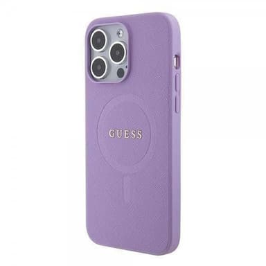 Guess iPhone 15 Pro Deksel Saffiano MagSafe Lilla