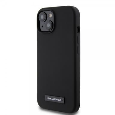 Karl Lagerfeld iPhone 15 Deksel Liquid Silicone MagSafe Svart