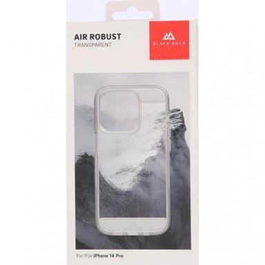 Black Rock iPhone 14 Pro Deksel Air Robust Case Transparent