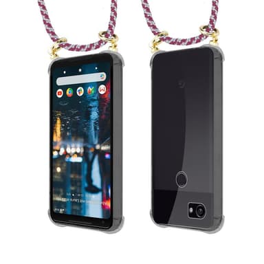 Google PIXEL 2 Deksel med Halskjede (rød)