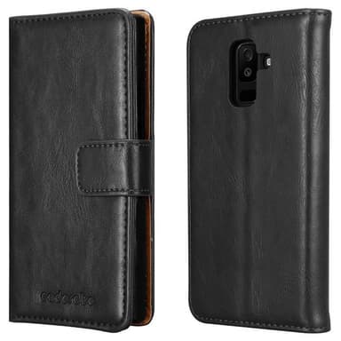 Samsung Galaxy A6 PLUS 2018 lommebokdeksel etui (svart)