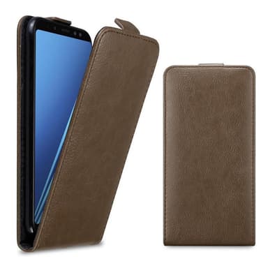Samsung Galaxy A8 2018 deksel flip cover (brun)