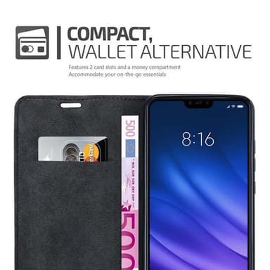 Xiaomi Mi 8 LITE lommebokdeksel case (svart)