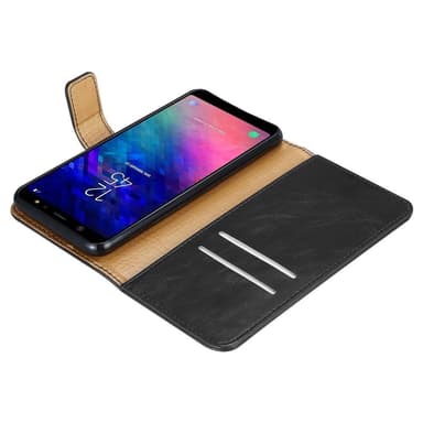 Samsung Galaxy A6 PLUS 2018 lommebokdeksel etui (svart)