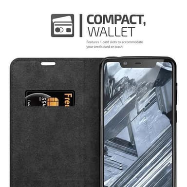 Nokia 5.1 PLUS / X5 lommebokdeksel case (svart)