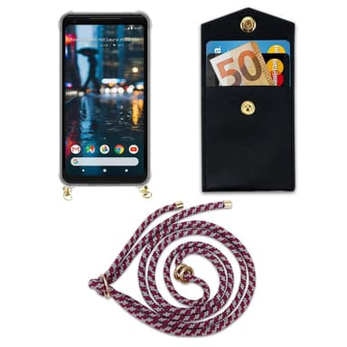 Google PIXEL 2 Deksel med Halskjede (rød)