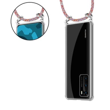 Huawei P40 Deksel med Halskjede (rød)