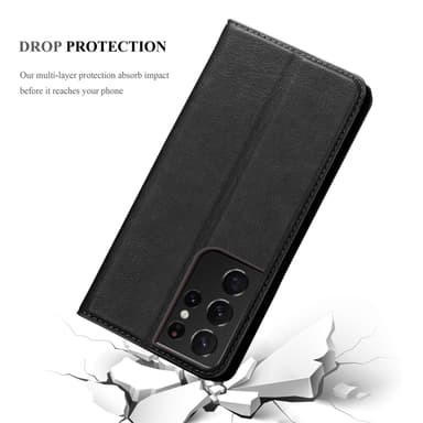 Samsung Galaxy S21 ULTRA lommebokdeksel case (svart)
