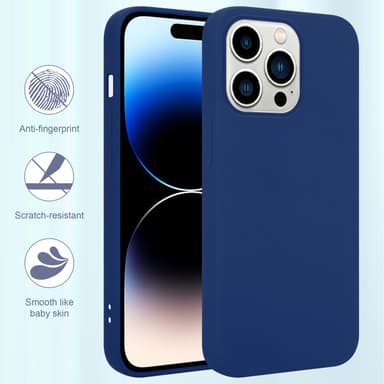 iPhone 14 PRO MAX silikondeksel case (blå)