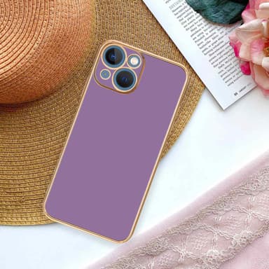 iPhone 14 PLUS silikondeksel case (lilla)