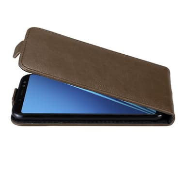 Samsung Galaxy A8 2018 deksel flip cover (brun)