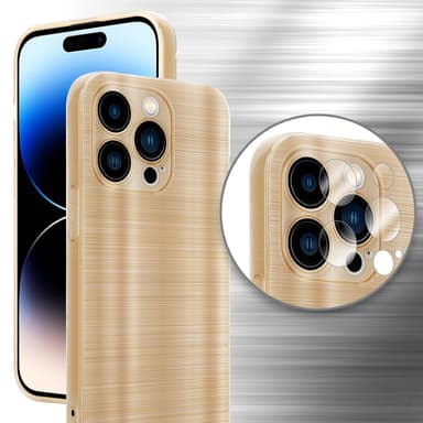 iPhone 14 PRO Silikondeksel Beskyttelse (gold)