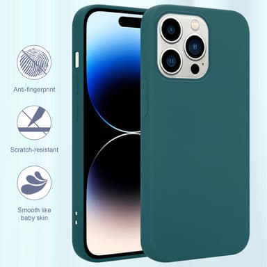 iPhone 14 PRO MAX silikondeksel case (grønn)