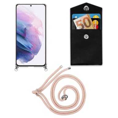 Samsung Galaxy S21 PLUS Deksel med Halskjede (rosa)