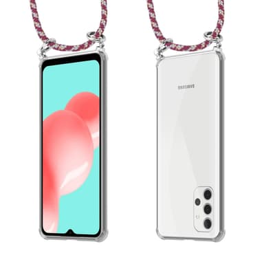 Samsung Galaxy A32 5G Deksel med Halskjede (rød)