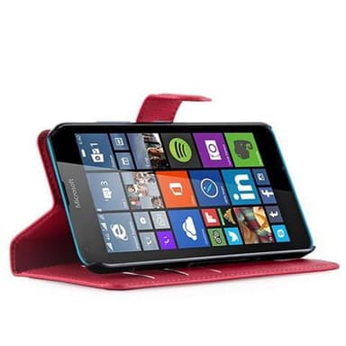 Nokia Lumia 640 lommebokdeksel etui (rød)