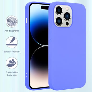 iPhone 14 PRO MAX silikondeksel case (lilla)