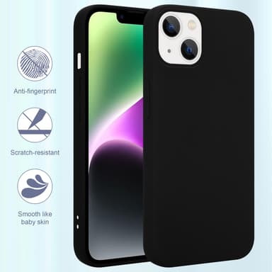 iPhone 14 PLUS silikondeksel case (svart)