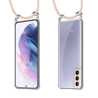 Samsung Galaxy S21 PLUS Deksel med Halskjede (rosa)