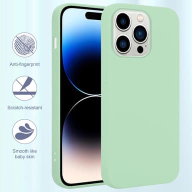 iPhone 14 PRO MAX silikondeksel case (grønn)