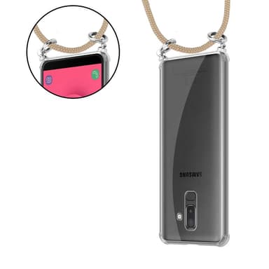 Samsung Galaxy J8 2018 Deksel med Halskjede (brun)