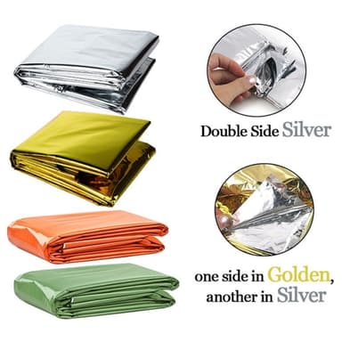 nødteppe Survival Rescue Førstehjelpsfolie Termisk teppe 130x210cm